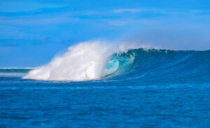 Welle Blaue Welle im Ozean